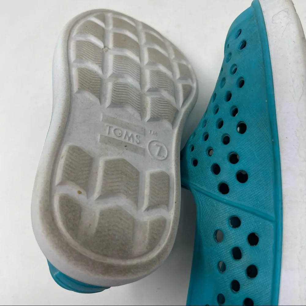 TOMS Turquoise Rubber Water Shoes Size Infant/Toddler 7